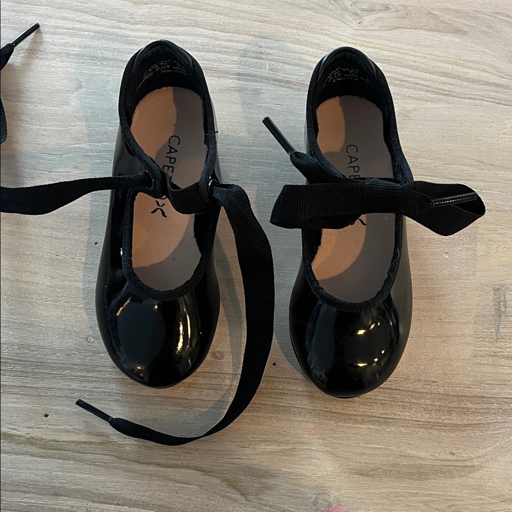 Capezio Glossy Black Kids Tap Shoes